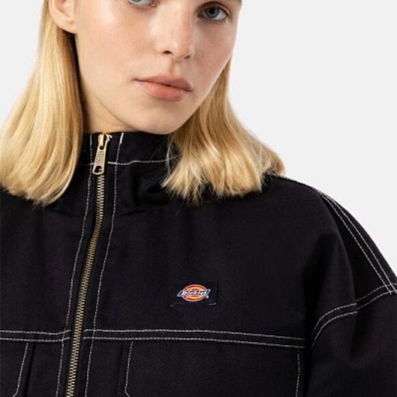 Dikies Sawyerville Jacket Full Zip-Up Hoodie FJR10BKX Women's Black Size Small - Picture 3 of 8